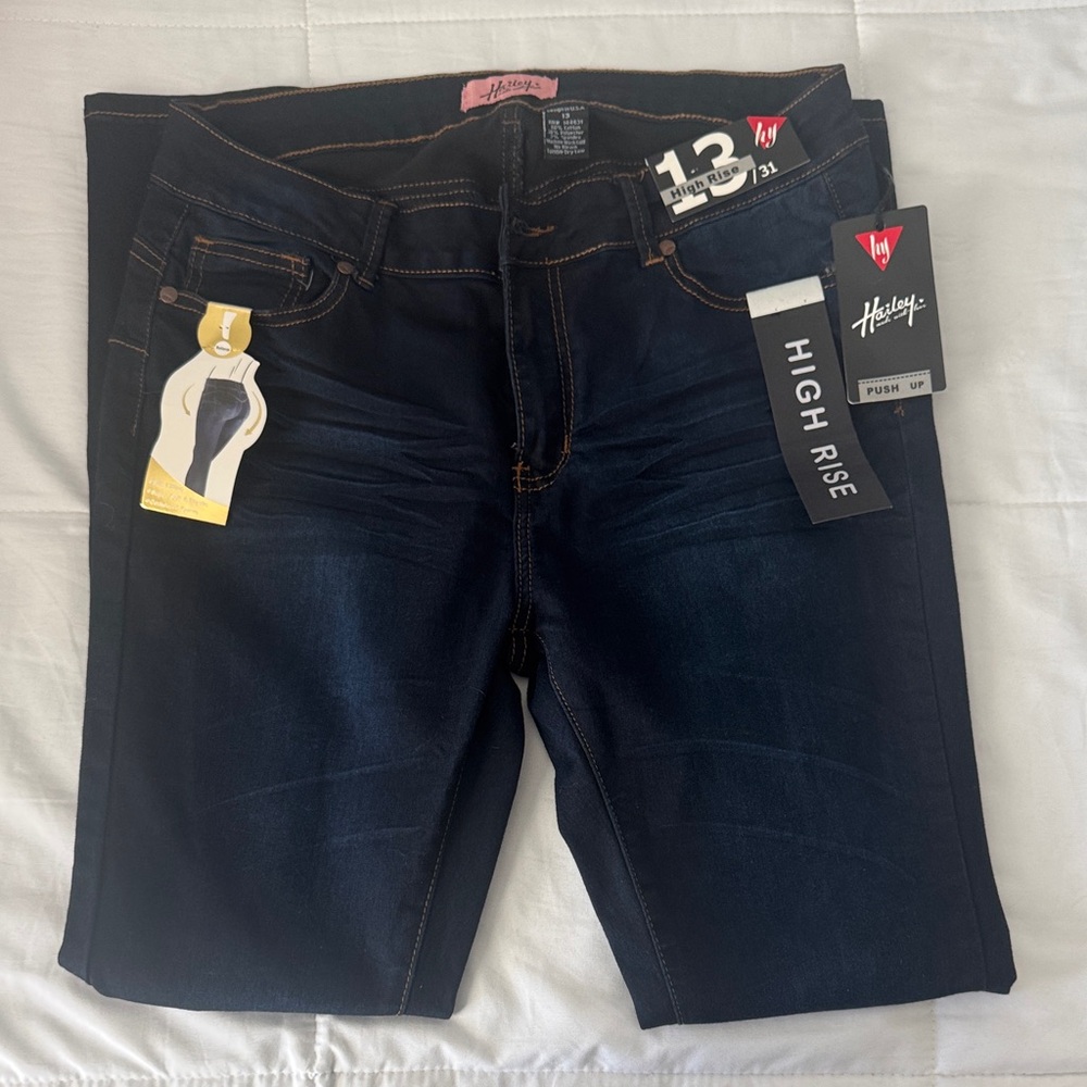 Women's High Rise Jeans - Dark Blue